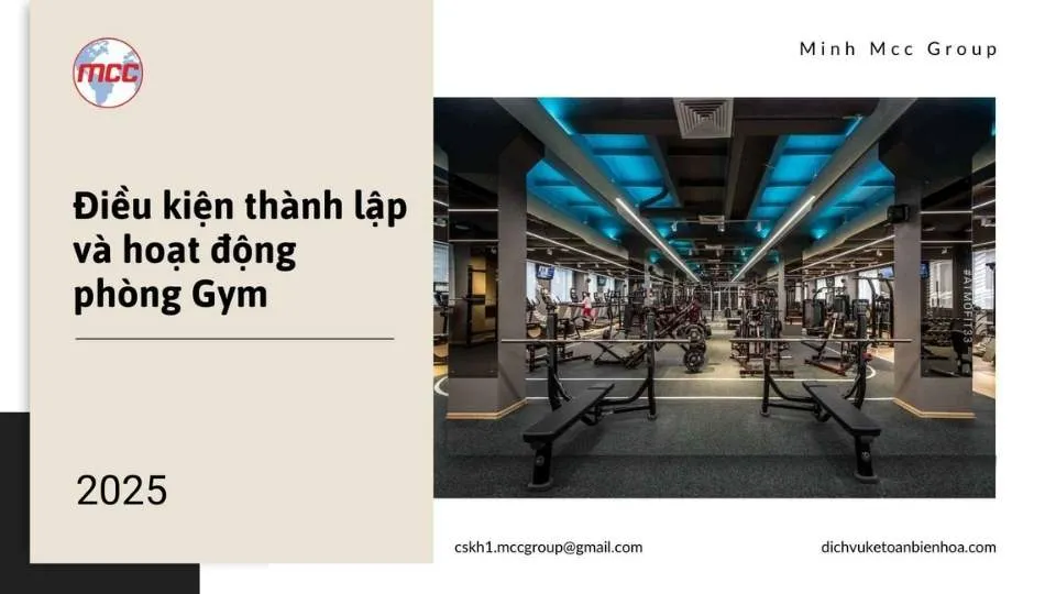 Điều kiện thành lập và hoạt động phòng Gym