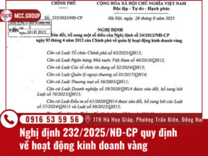 điều kiện cấp giấy phép sản xuất vàng miếng
